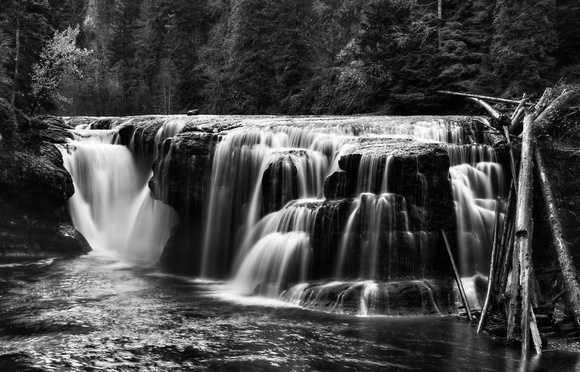 Lower Lewis Falls Black and White