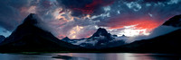 Swiftcurrent Lake Sunset Panorama