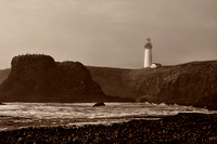 Yaquina Head Lighthouse in Sepia