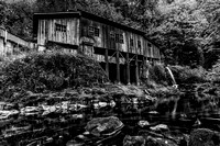 Cedar Creek Grist Mill in Black and White