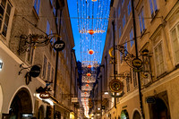 Salzburg Side street with Christmas lights
